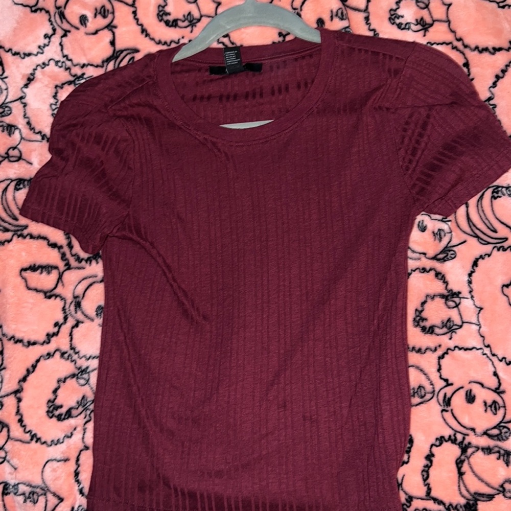 maroon blouse